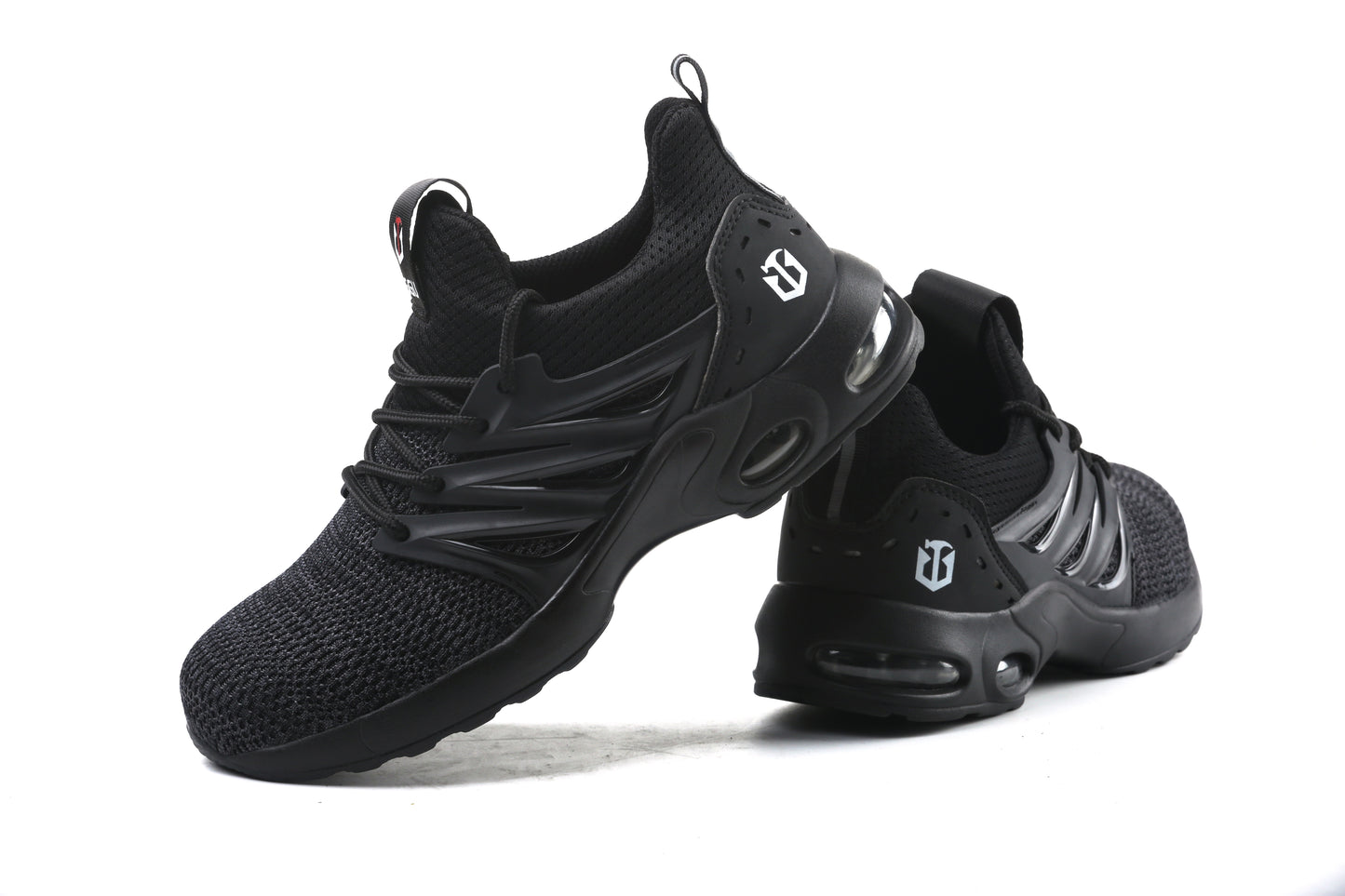 Herrenschuhe mit gestricktem Mesh-Obermaterial und Elektrostickerei, atmungsaktiv, leicht und schlag- und stichfest