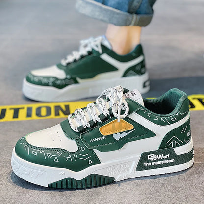 Atmungsaktive Herrenschuhe mit dicker Sohle