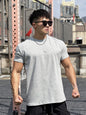 Camiseta Deportiva de Manga Corta para Hombres con Relieve Cóncavo y Convexo