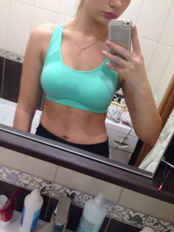 Professioneller Sport-BH für Damen, nahtlos, mit Polsterung, Lauf-BH, schweißableitend, athletisches Oberteil, Fitnessstudio und Fitness, Tanktop-Weste