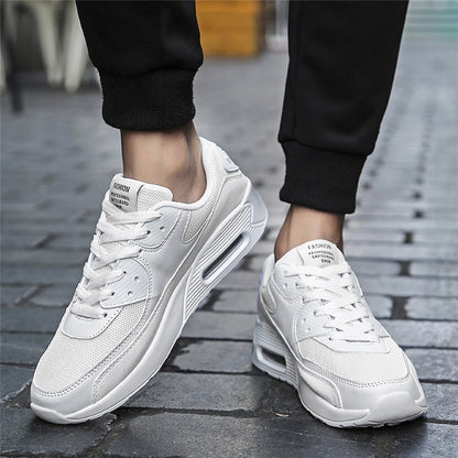 Zapatillas deportivas para hombre, ligeras, con malla transpirable, antideslizantes, con cordones, para exteriores.