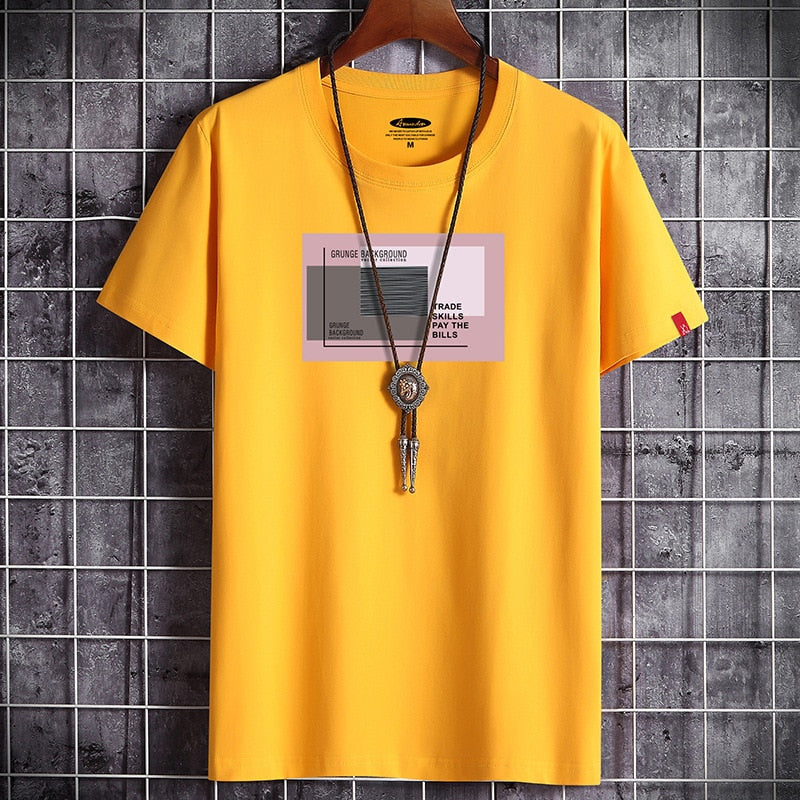 Camiseta negra de cuello redondo para hombre