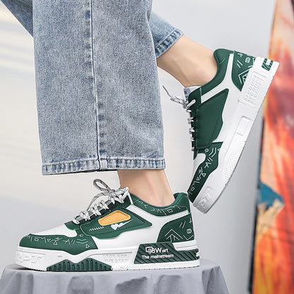 Atmungsaktive Herrenschuhe mit dicker Sohle