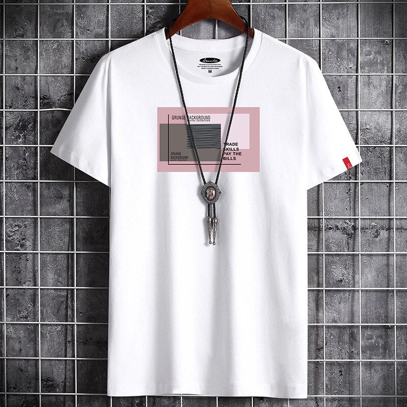 Camiseta negra de cuello redondo para hombre