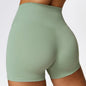 Eng anliegende Yoga-Shorts für Damen, hohe Taille, Bauchkontrolle, Trainingshose, Po-Lifting, Sport-Shorts zum Laufen