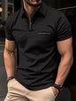 Polo de hombre con cuello y bolsillo tipo gofre