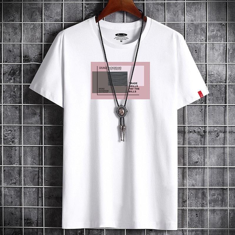 Camiseta negra de cuello redondo para hombre