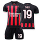 Conjunto de camiseta de fútbol local del Milan, camiseta deportiva