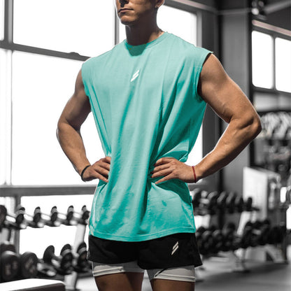 Chaleco Deportivo que Quema Músculos para Hombres, Verano, Casual, para Correr y Entrenamiento, Sudadera Holgada y Oversize de Malla con Cuello Redondo