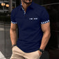 Polo deportivo para hombre con bolsillo y estampado