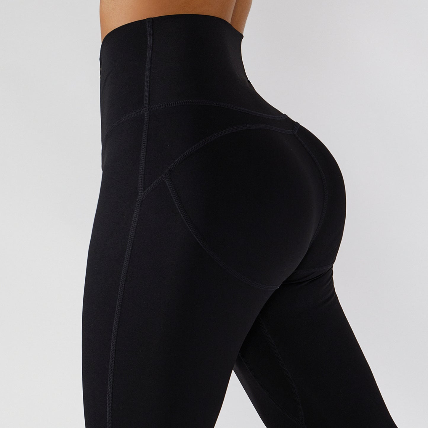 Neue Pilates- und Yoga-Sporthosen, Radlerhosen, hoher Bund, eng anliegend, Po-Lifting, Laufleggings