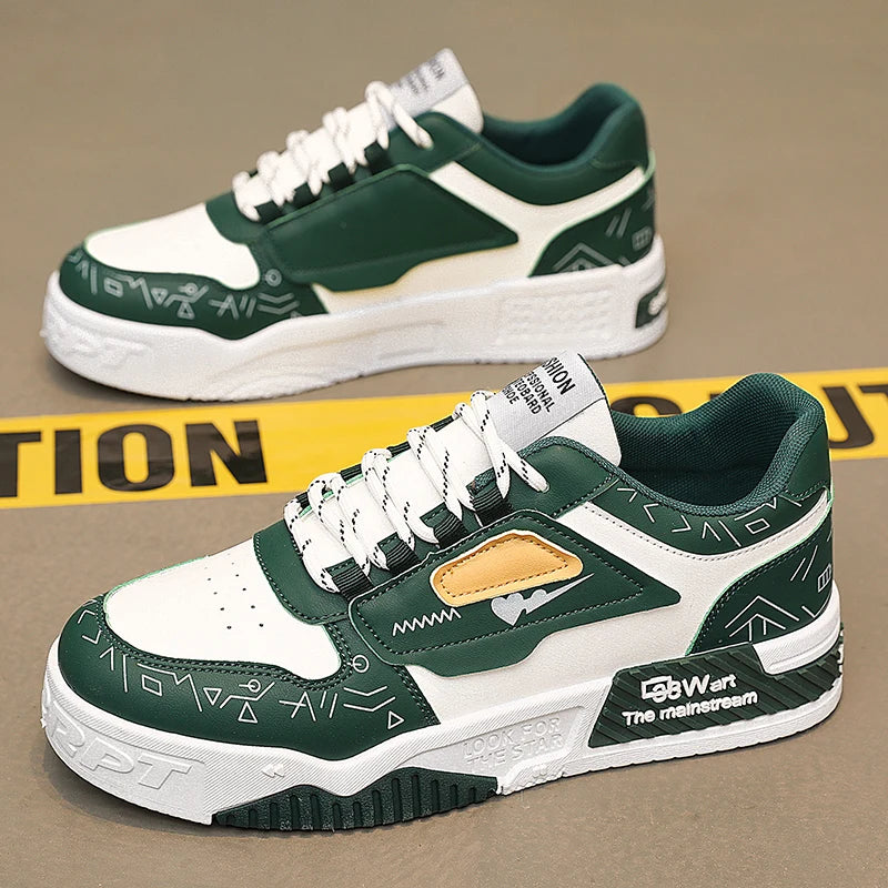 Atmungsaktive Herrenschuhe mit dicker Sohle