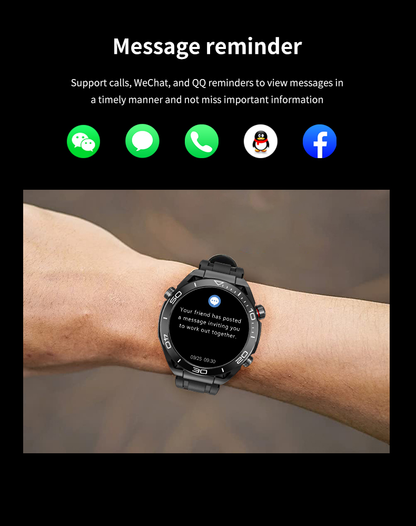 Smartwatch GS Ultimate mit Full-Touchscreen, Sport, Laufen, Armband mit Bluetooth-Anrufen