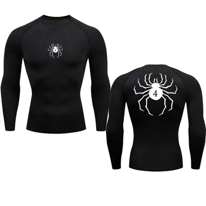 Camiseta de compresión de Anime Hunter X Hunter, secado rápido, para correr, gimnasio, fitness, ajustada, ropa deportiva de verano, transpirable, de manga corta con impresión de Spider