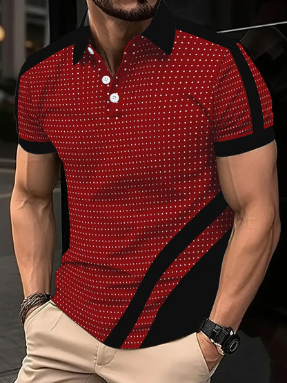 polo de hombre con botones, polo deportiva de moda
