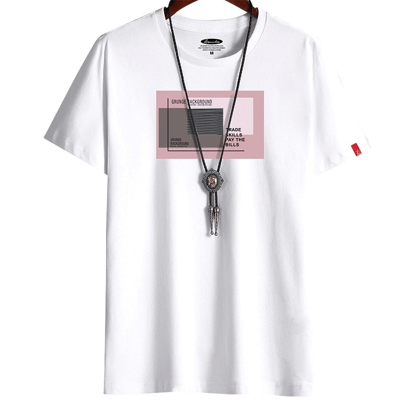 Camiseta negra de cuello redondo para hombre