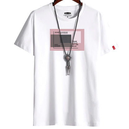 Camiseta negra de cuello redondo para hombre