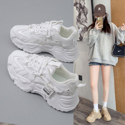 Moda Nueva Versión Coreana Zapatillas con Suela Gruesa para Chicas