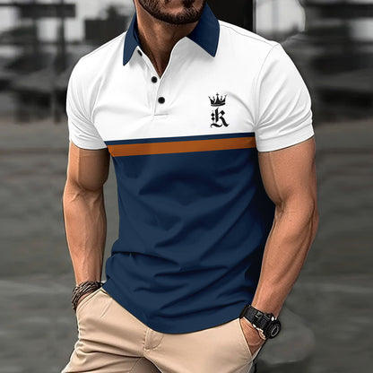 Polo deportivo con botones estampados