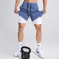 Pantalones Cortos Deportivos para Hombre, Transpirables de Doble Capa