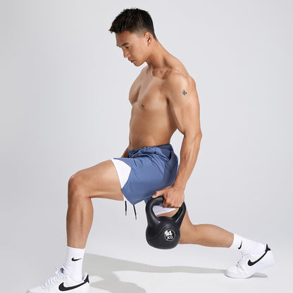 Pantalones Cortos Deportivos para Hombre, Transpirables de Doble Capa