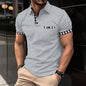 Polo deportivo para hombre con bolsillo y estampado