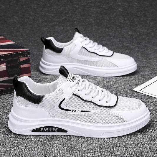 Weiße kleine Skaterschuhe, atmungsaktives Mesh für den Sommer