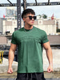 Camiseta Deportiva de Manga Corta para Hombres con Relieve Cóncavo y Convexo