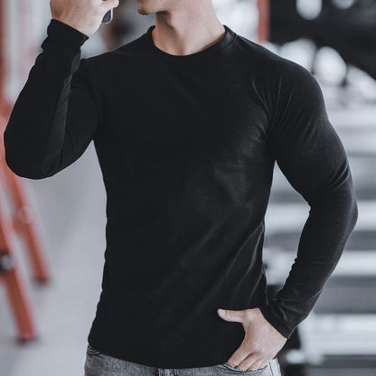 Neues Sport-T-Shirt Lässig Laufshirt Fitness Unifarben Samt Wende-Shirt