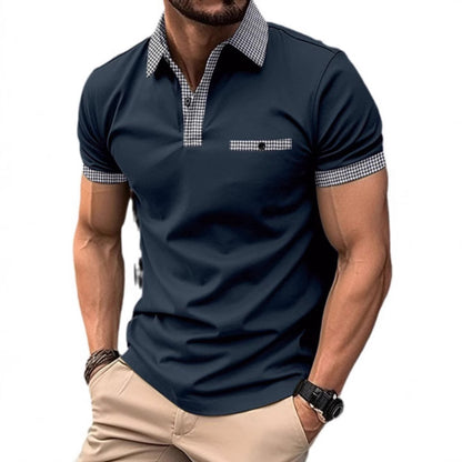 Polo deportivo a cuadros para hombre