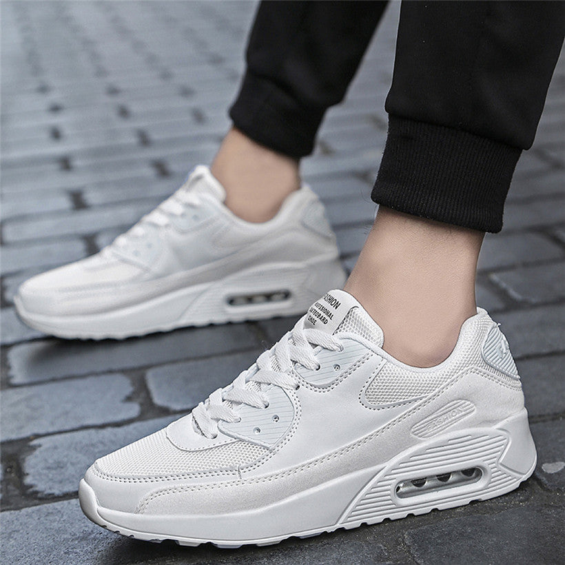 Zapatillas deportivas para hombre, ligeras, con malla transpirable, antideslizantes, con cordones, para exteriores.