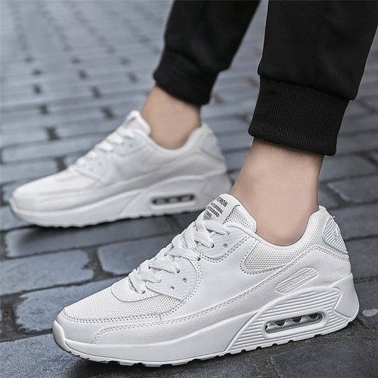 Zapatillas deportivas para hombre, ligeras, con malla transpirable, antideslizantes, con cordones, para exteriores.