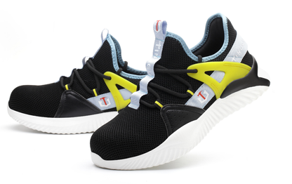 Zapatos de seguridad para hombre anti-aplastamiento y anti-perforación con suela de gas, zapatos casuales de protección
