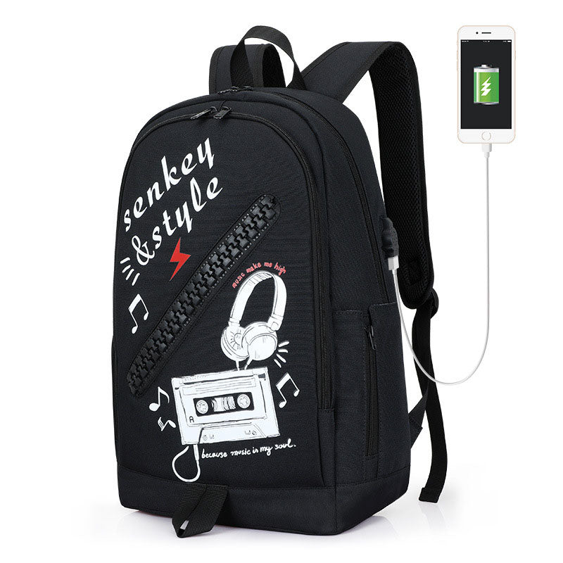Mochila nueva para la temporada escolar, con cremallera grande, de tela.