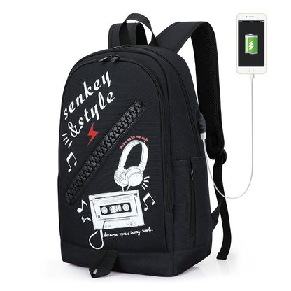 Mochila nueva para la temporada escolar, con cremallera grande, de tela.