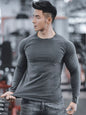 Neues Sport-T-Shirt Lässig Laufshirt Fitness Unifarben Samt Wende-Shirt