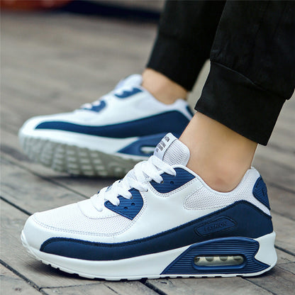 Zapatillas deportivas para hombre, ligeras, con malla transpirable, antideslizantes, con cordones, para exteriores.