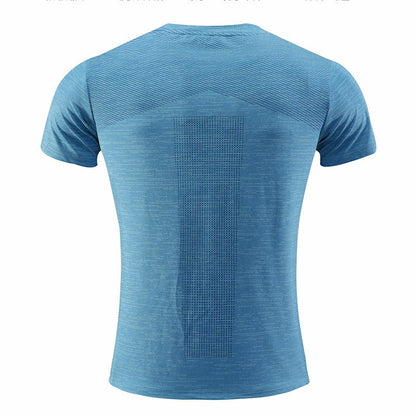 Kurzärmeliges Sport-T-Shirt für Herren, schnell trocknende Kleidung, Sommer-Laufkleidung, Fitnesskleidung