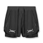 Moderne amerikanische Basketballhose für Herren, blendfrei, doppellagig und schnell trocknend, Capris für Lauftraining und Outdoor-Workout