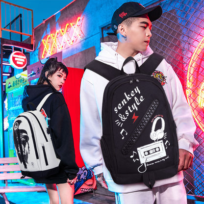 Mochila nueva para la temporada escolar, con cremallera grande, de tela.