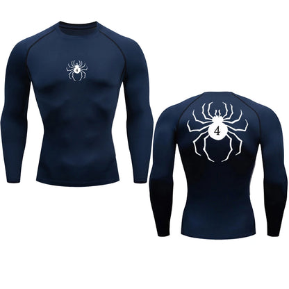 Camiseta de compresión de Anime Hunter X Hunter, secado rápido, para correr, gimnasio, fitness, ajustada, ropa deportiva de verano, transpirable, de manga corta con impresión de Spider