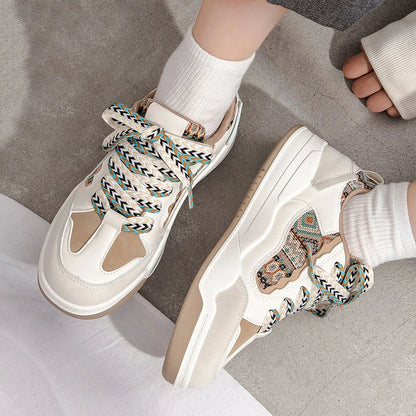 Modische Damen-Freizeitschuhe für den Frühling mit dicker Sohle