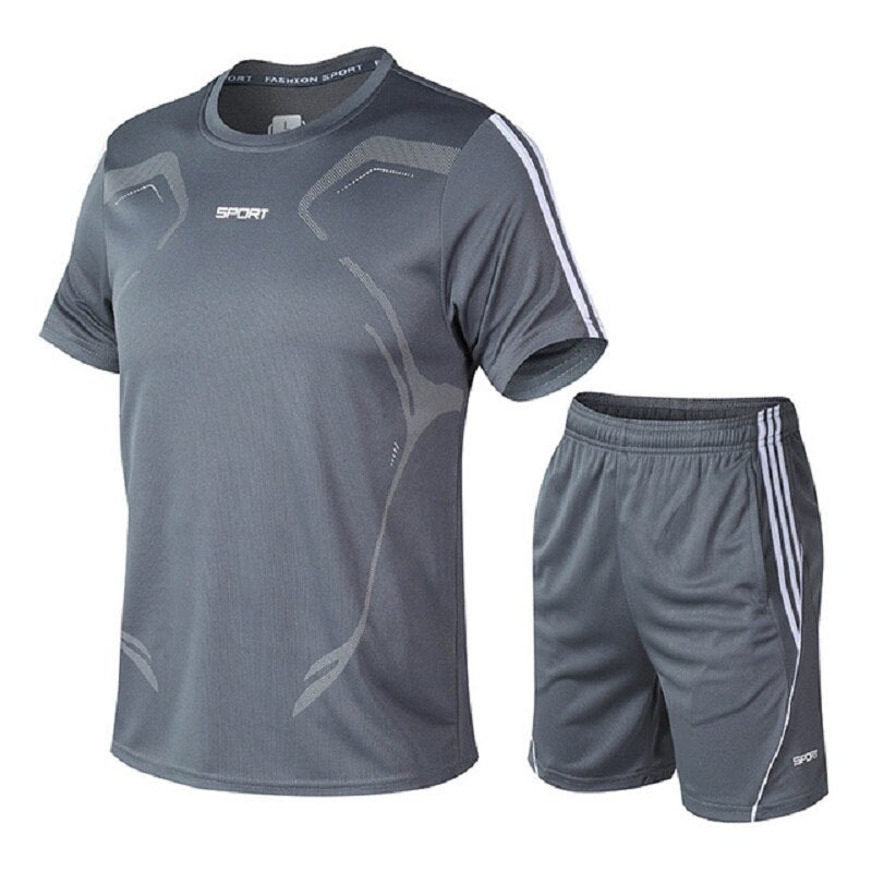 Sportshirt 5XL für Laufen, Fitnessstudio, Kurzarm, Fußball, Basketball, Tennis, schnelltrocknend, Sportbekleidungsset, Sportswear