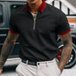 Camiseta polo de hombre POLO de color liso con cremallera