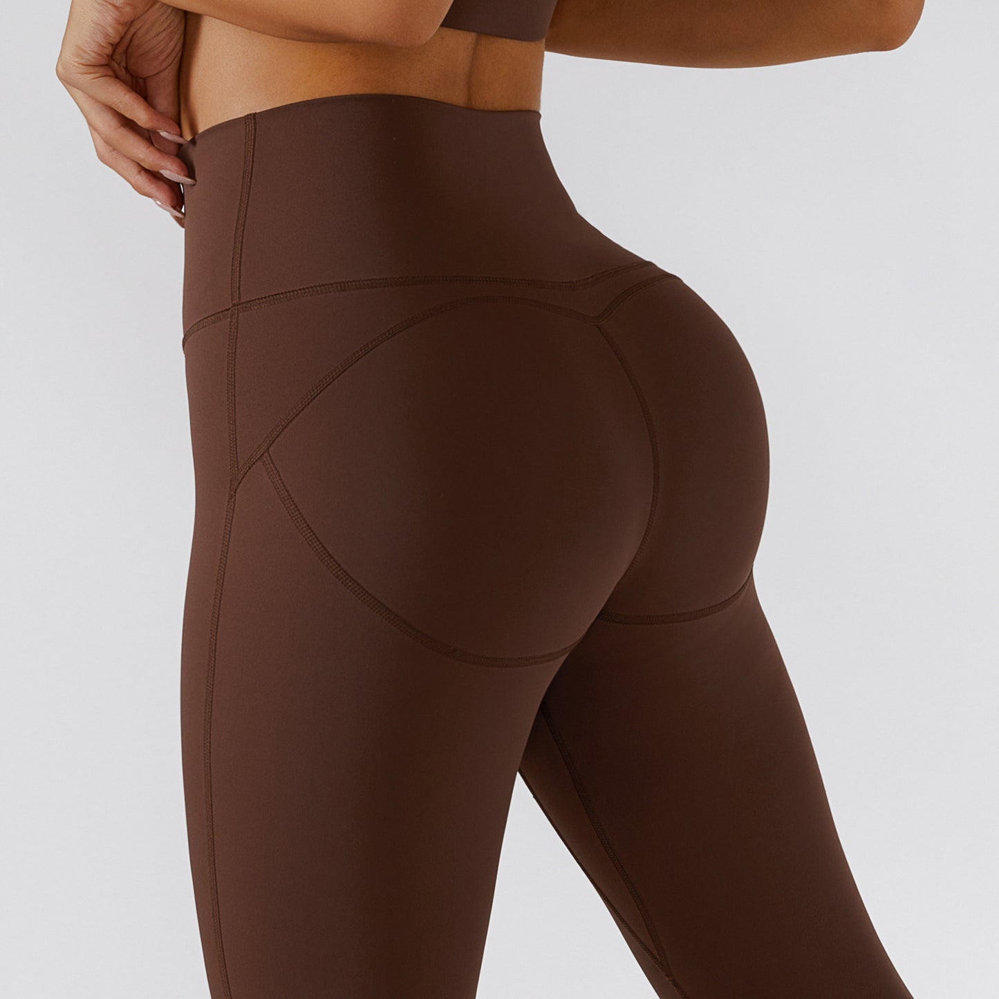 Neue Pilates- und Yoga-Sporthosen, Radlerhosen, hoher Bund, eng anliegend, Po-Lifting, Laufleggings