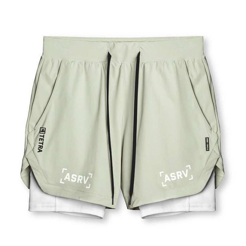 Moderne amerikanische Basketballhose für Herren, blendfrei, doppellagig und schnell trocknend, Capris für Lauftraining und Outdoor-Workout