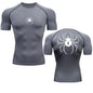 Camiseta de compresión de Anime Hunter X Hunter, secado rápido, para correr, gimnasio, fitness, ajustada, ropa deportiva de verano, transpirable, de manga corta con impresión de Spider