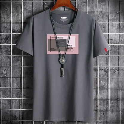 Camiseta negra de cuello redondo para hombre