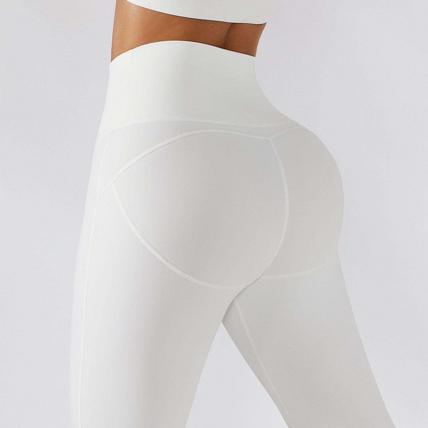 Neue Pilates- und Yoga-Sporthosen, Radlerhosen, hoher Bund, eng anliegend, Po-Lifting, Laufleggings