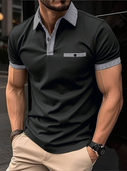 Polo deportivo a cuadros para hombre
